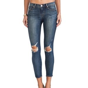 J Brand Capri Misfit Ankle Cropped Destroyed Jeans